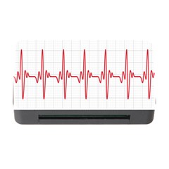 Cardiogram Vary Heart Rate Perform Line Red Plaid Wave Waves Chevron Memory Card Reader With Cf by Mariart