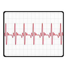 Cardiogram Vary Heart Rate Perform Line Red Plaid Wave Waves Chevron Double Sided Fleece Blanket (small)  by Mariart