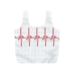 Cardiogram Vary Heart Rate Perform Line Red Plaid Wave Waves Chevron Full Print Recycle Bags (s)  by Mariart