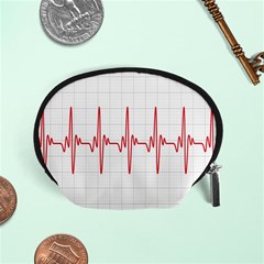 Cardiogram Vary Heart Rate Perform Line Red Plaid Wave Waves Chevron Accessory Pouches (small)  by Mariart