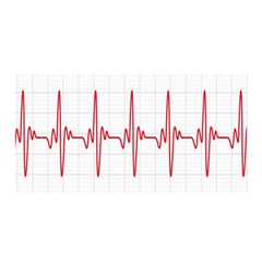 Cardiogram Vary Heart Rate Perform Line Red Plaid Wave Waves Chevron Satin Wrap by Mariart