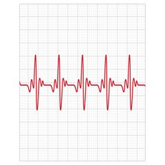 Cardiogram Vary Heart Rate Perform Line Red Plaid Wave Waves Chevron Drawstring Bag (small) by Mariart