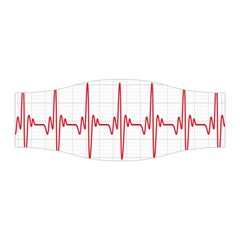 Cardiogram Vary Heart Rate Perform Line Red Plaid Wave Waves Chevron Stretchable Headband