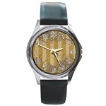 Wall Paper Old Line Vertical Round Metal Watch Front