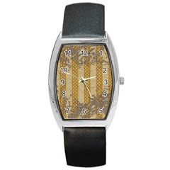 Wall Paper Old Line Vertical Barrel Style Metal Watch by Mariart