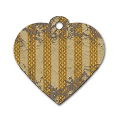 Wall Paper Old Line Vertical Dog Tag Heart (two Sides) by Mariart