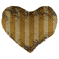 Wall Paper Old Line Vertical Large 19  Premium Flano Heart Shape Cushions