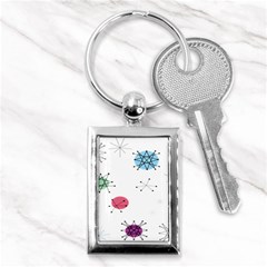 Atomic Starbursts Circle Line Polka Key Chains (rectangle)  by Mariart