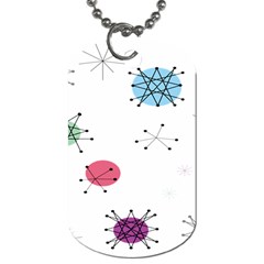 Atomic Starbursts Circle Line Polka Dog Tag (one Side) by Mariart