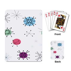 Atomic Starbursts Circle Line Polka Playing Card by Mariart