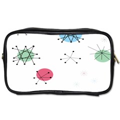 Atomic Starbursts Circle Line Polka Toiletries Bags by Mariart