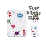 Atomic Starbursts Circle Line Polka Playing Cards 54 (Mini)  Front - Heart10