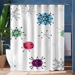 Atomic Starbursts Circle Line Polka Shower Curtain 60  x 72  (Medium)  60 x72  Curtain