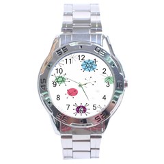 Atomic Starbursts Circle Line Polka Stainless Steel Analogue Watch by Mariart