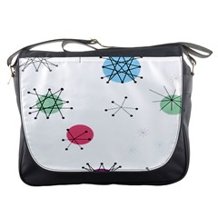 Atomic Starbursts Circle Line Polka Messenger Bags by Mariart