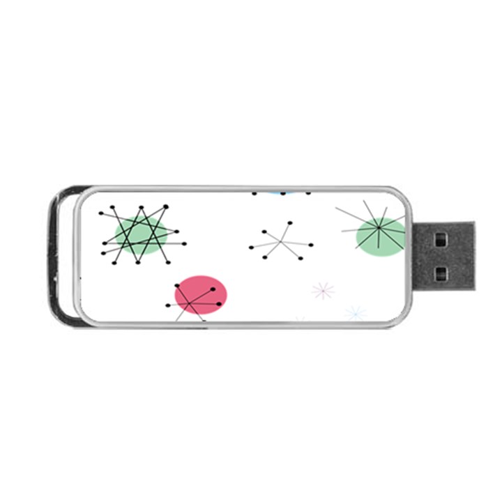 Atomic Starbursts Circle Line Polka Portable USB Flash (Two Sides)