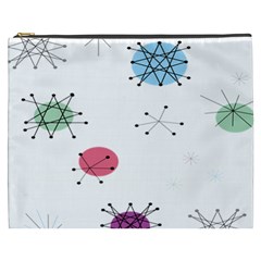 Atomic Starbursts Circle Line Polka Cosmetic Bag (xxxl) 