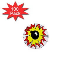 Book Explosion Boom Dinamite 1  Mini Buttons (100 pack) 