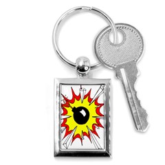 Book Explosion Boom Dinamite Key Chains (Rectangle) 