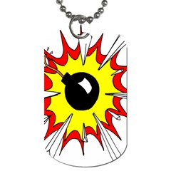 Book Explosion Boom Dinamite Dog Tag (one Side) by Mariart