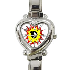 Book Explosion Boom Dinamite Heart Italian Charm Watch by Mariart