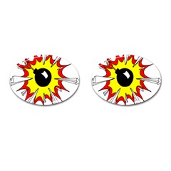 Book Explosion Boom Dinamite Cufflinks (oval) by Mariart