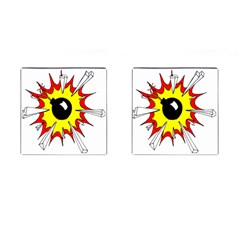 Book Explosion Boom Dinamite Cufflinks (square) by Mariart