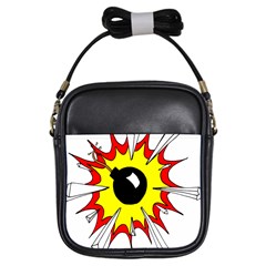 Book Explosion Boom Dinamite Girls Sling Bags