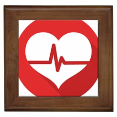 Cardiologist Hypertension Rheumatology Specialists Heart Rate Red Love Framed Tiles by Mariart