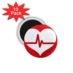 Cardiologist Hypertension Rheumatology Specialists Heart Rate Red Love 1 75  Magnets (10 Pack)  by Mariart