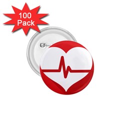 Cardiologist Hypertension Rheumatology Specialists Heart Rate Red Love 1 75  Buttons (100 Pack) 