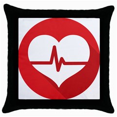 Cardiologist Hypertension Rheumatology Specialists Heart Rate Red Love Throw Pillow Case (black)