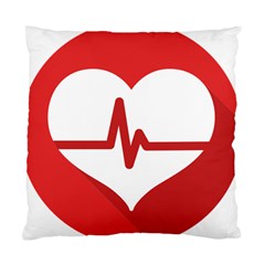 Cardiologist Hypertension Rheumatology Specialists Heart Rate Red Love Standard Cushion Case (two Sides) by Mariart