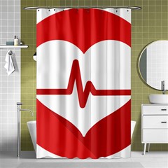 Cardiologist Hypertension Rheumatology Specialists Heart Rate Red Love Shower Curtain 48  X 72  (small) 