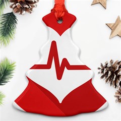 Cardiologist Hypertension Rheumatology Specialists Heart Rate Red Love Christmas Tree Ornament (two Sides) by Mariart