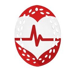 Cardiologist Hypertension Rheumatology Specialists Heart Rate Red Love Oval Filigree Ornament (two Sides)