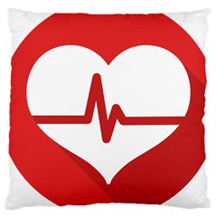 Cardiologist Hypertension Rheumatology Specialists Heart Rate Red Love Large Cushion Case (two Sides) by Mariart