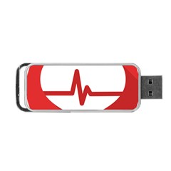 Cardiologist Hypertension Rheumatology Specialists Heart Rate Red Love Portable Usb Flash (two Sides) by Mariart