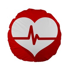 Cardiologist Hypertension Rheumatology Specialists Heart Rate Red Love Standard 15  Premium Round Cushions by Mariart