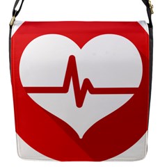 Cardiologist Hypertension Rheumatology Specialists Heart Rate Red Love Flap Messenger Bag (s) by Mariart