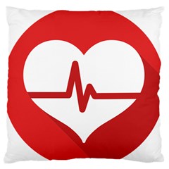 Cardiologist Hypertension Rheumatology Specialists Heart Rate Red Love Standard Flano Cushion Case (one Side) by Mariart