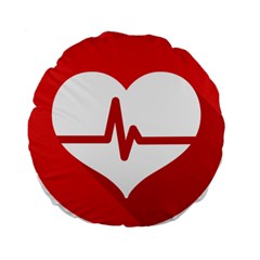 Cardiologist Hypertension Rheumatology Specialists Heart Rate Red Love Standard 15  Premium Flano Round Cushions