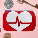 Cardiologist Hypertension Rheumatology Specialists Heart Rate Red Love Large Coin Purse Front