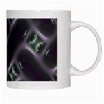 Closeup Purple Line White Mugs Right