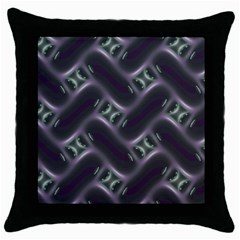 Closeup Purple Line Throw Pillow Case (black)