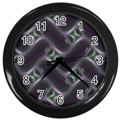 Closeup Purple Line Wall Clocks (black) by Mariart