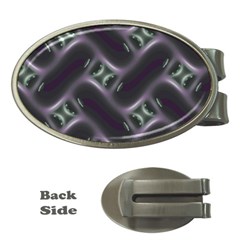 Closeup Purple Line Money Clips (oval)  by Mariart