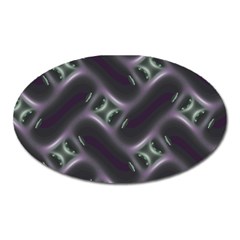 Closeup Purple Line Oval Magnet by Mariart