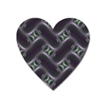 Closeup Purple Line Heart Magnet Front