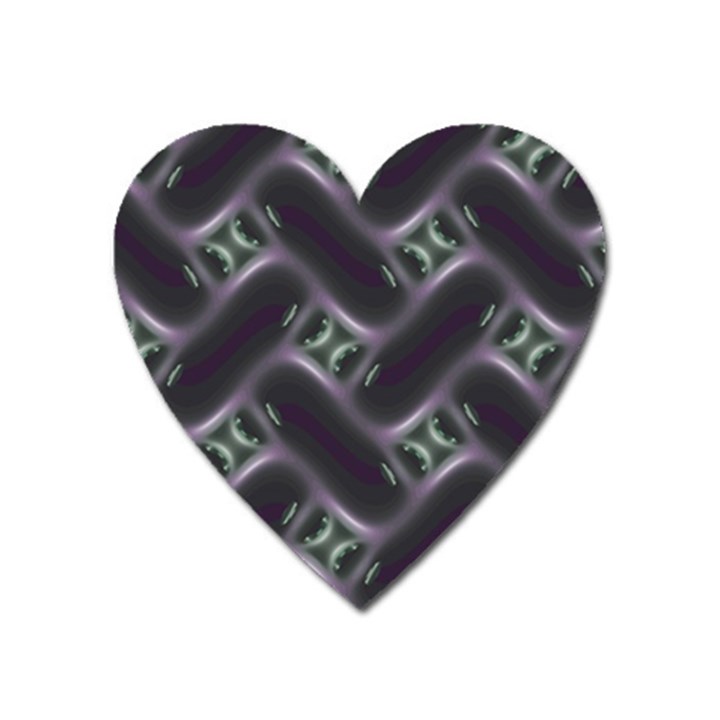 Closeup Purple Line Heart Magnet